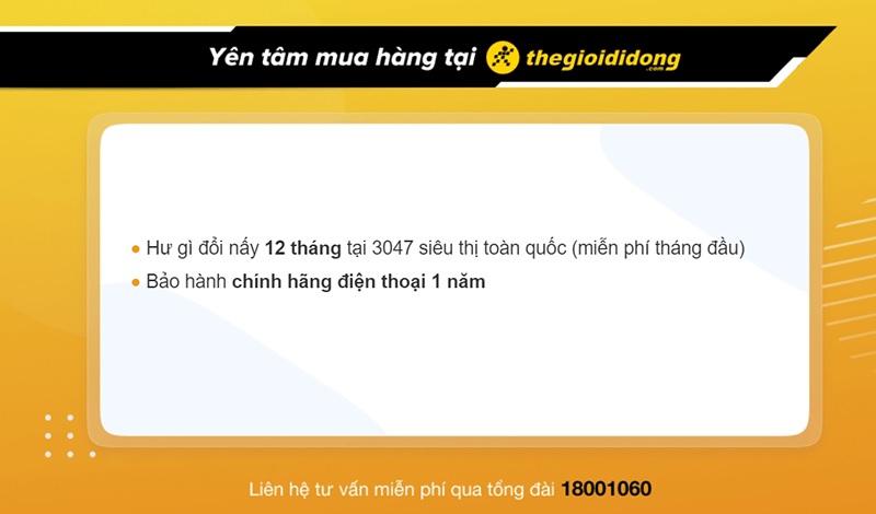 Chính sách bảo hành khi mua điện thoại tại TGDĐ